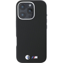 BMW M Kevlar Metal Logo maska za iPhone 16 Pro Max - crna