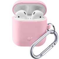 Cellularline Bounce zaštitni omot sa karabinerom pro AirPods 1 / 2 - ružičasti