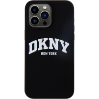 DKNY Arch Logo silikonska maska s MagSafe za iPhone 14 Pro - crna