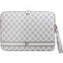 DKNY Checkered Pattern and Stripe torba za iPad do 13" / MacBook do 14" - bež