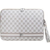 DKNY Checkered Pattern and Stripe torba za iPad do 13" / MacBook do 14" - bež