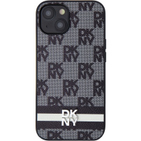 DKNY Maska karo i pruge za iPhone 13 - siva