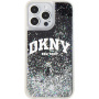DKNY Liquid Glitter Arch Logo maska za iPhone 14 Pro Max - crna