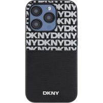 DKNY Repeat Pattern maska s džepom za kartice za iPhone 15 Pro - crna