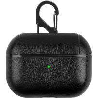 Omot od PU kože s karabinom za AirPods Pro - crni