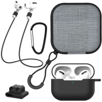 Praktični komplet 5u1 za AirPods Pro - crna