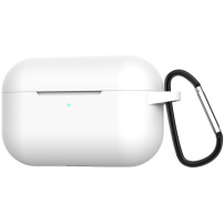 Silikonsko kućište s karabinom za AirPods Pro - bijelo