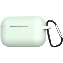 Silikonsko kućište s karabinom za AirPods Pro - svjetlozelena