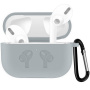 Silikonski omot s karabinerom za AirPods Pro - sivi