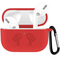 Silikonski omot s karabinerom za AirPods Pro - crveni