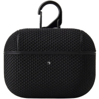 Tekstilna zaštitna futrola s karabinom za AirPods Pro - crni
