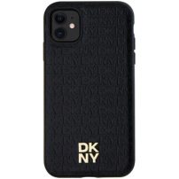 DKNY Maska s logom s repeat uzorkom s MagSafe za iPhone 11 - crna