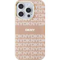 DKNY Repeat Pattern Tonal Stripe Cover s MagSafe za iPhone 13 Pro Max - roza