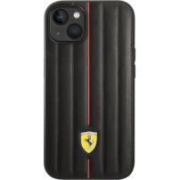 Ferrari Leather Embossed Stripes etui za iPhone 14 Plus - crni