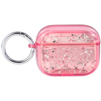 Prozirni omot sa šljokicama za AirPods Pro - boje jagode