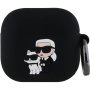 Karl Lagerfeld 3D Logo NFT Karl and Choupette silikonska maskica za AirPods 4 / 5 - crna