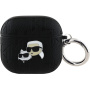 Karl Lagerfeld Embossed Karl and Choupette Heads maskica za AirPods 4 / 5 - crna