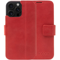 FIXED ProFit kožna preklopna torbica za iPhone 16 Pro Max - crvena