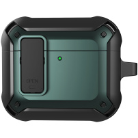 Super otporna futrola s karabinerom za AirPods 4 / 5 - tamnozelena