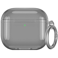 Prozirna maskica s karabinerom za AirPods 4 / 5 - siva