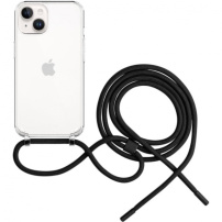 FIXED Pure Neck prozirna maska s uzicom za iPhone 14 - crna