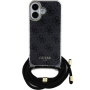 Guess 4G IML Printed Crossbody Case s uzicom za iPhone 16 - siva