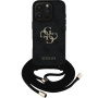 Guess 4G metalna maska s logotipom i uzicom za iPhone 16 Pro - siva