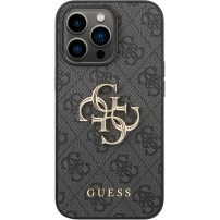 Guess 4G Metal Logo maskica za iPhone 14 Pro - sivi