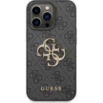 Guess 4G Metal Logo maskica za iPhone 14 Pro Max - sivi