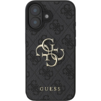 Guess 4G Metal Logo maska za iPhone 16 Plus - siva