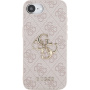 Guess 4G Metal Logo maskica za iPhone 16e / 17e - ružičasta