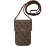 Guess 4G Metal Logo Script univerzalna torba za iPhone - Smeđa