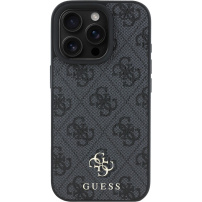Guess 4G mala metalna maska s logotipom MagSafe za iPhone 16 Pro - siva