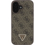 Guess 4G Strass Triangle Metal Logo Cover za iPhone 16 - smeđa