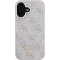 Guess 4G Strass Triangle Metal Logo maska za iPhone 16 - roza