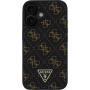 Guess 4G Triangle Metal Logo maska za iPhone 16 - crna