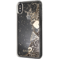 Guess Glitter Case Hearts maskica za iPhone XS Max - zlatna