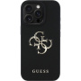 Guess Grained 4G Metal Logo Case za iPhone 16 Pro - crna