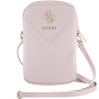 Guess Univerzalna maska Grained 4G Metal Logo za iPhone - roza