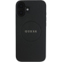 Guess Grained Classic Logo maska sa MagSafe za iPhone 16 - crna