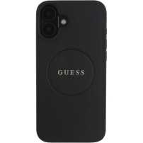 Guess Grained Classic Logo maska sa MagSafe za iPhone 16 - crna