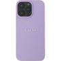 Guess Grained Classic Maska s logotipom MagSafe za iPhone 16 Pro - ljubičasta