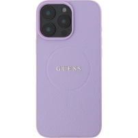 Guess Grained Classic Maska s logotipom MagSafe za iPhone 16 Pro - ljubičasta