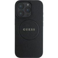 Guess Grained Classic Maska s logotipom MagSafe za iPhone 16 Pro Max - crna