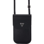 Guess Univerzalna maska Grained Triangle Logo za iPhone - crna