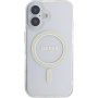 Guess IML Glitter Ring Cover s MagSafe za iPhone 16 Plus - prozirna