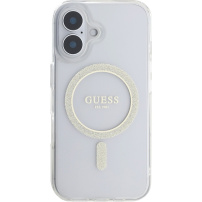 Guess IML Glitter Ring Cover s MagSafe za iPhone 16 Plus - prozirna