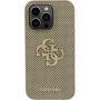 Guess Perforated 4G Glitter Metal Logo maska za iPhone 14 Pro Max - zlatni