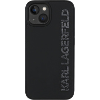 Karl Lagerfeld 3D gumena svjetlucava logo maska za iPhone 13 - crna