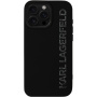 Karl Lagerfeld 3D Rubber Glitter Logo Case za iPhone 16 Pro Max - crna